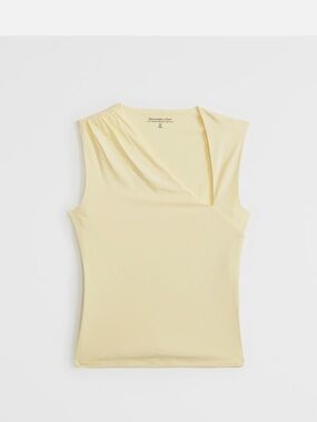 Abercrombie & Fitch Yellow Asymmetrical Sleeveless Top